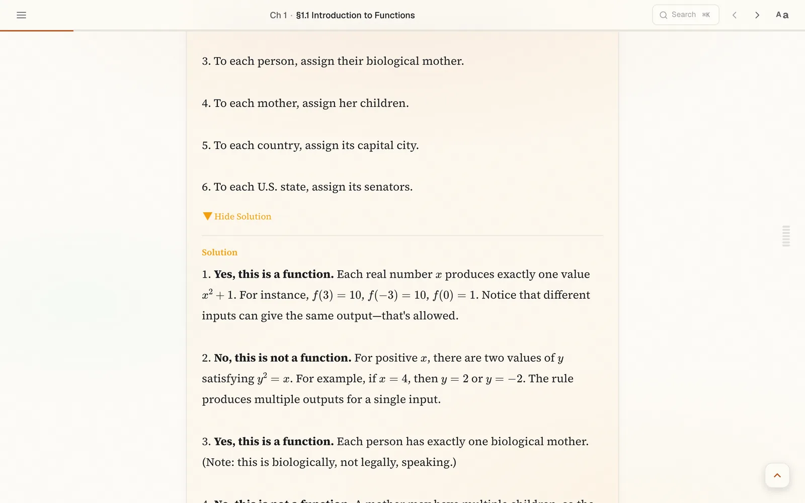 Worked examples: the reader